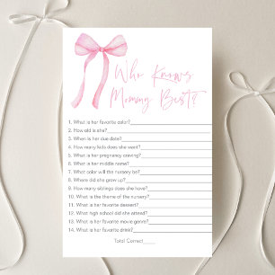 Papier Coquette Bow Rose Qui Connaît Mommy Meilleur Jeu