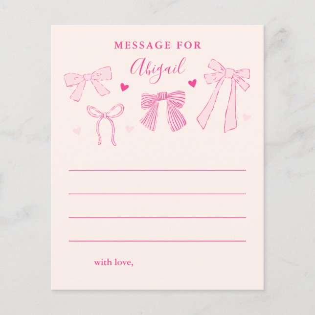 Papier Coquette Bows Girl Anniversaire Heure Capsule Mess (Devant)