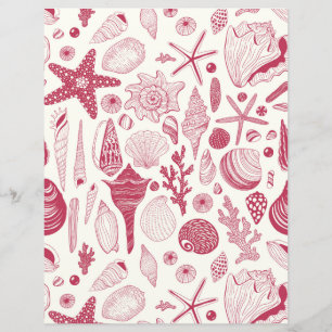 Papier Coquillages à Viva Magenta - Couleur de l'année 20