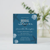 Papier Coquilles de mer et Starfish Invitations de douche (Debout devant)