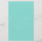 Papier Corail botanique et Mariage de fleurs Turquoises - (Dos)