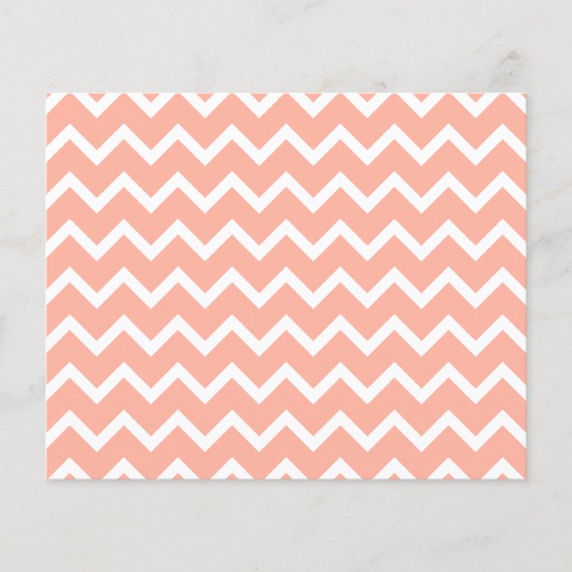Papier Corail et White Zig Zag Motif. (Devant)