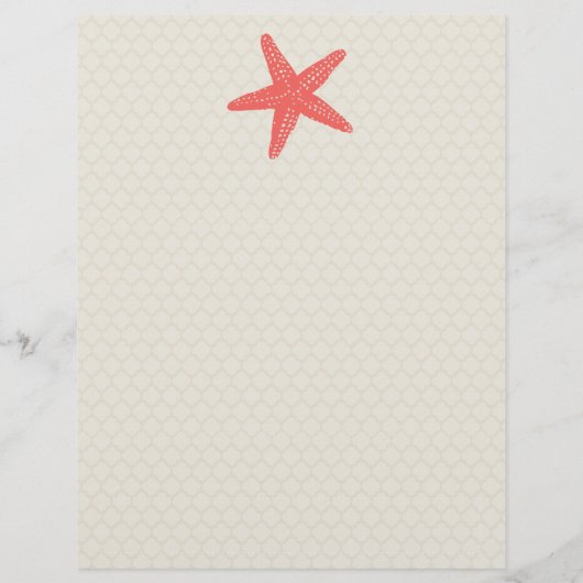 Papier Corail Starfish Cancun Mexique Bienvenue (Dos)
