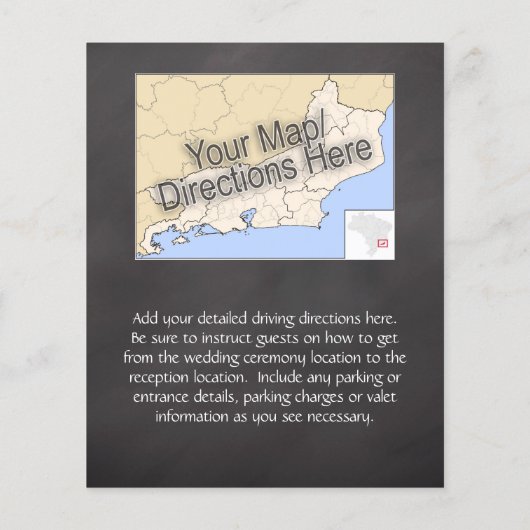 Papier Coral Chalkboard Beach Mariage Réception Insertion (Dos)