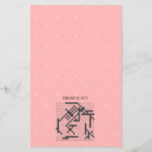 Papier Coral Floral Fête des mariées Word Recherche Jeu (Dos)