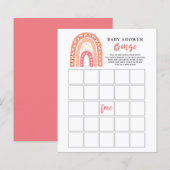 Papier Coral Rainbow Baby shower Jeu de Bingo (Devant / Derrière)