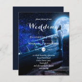 Papier Corbeau dans la lune ciel sombre Mariage Inv (Devant / Derrière)