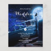 Papier Corbeau dans la lune ciel sombre Mariage Inv (Devant)