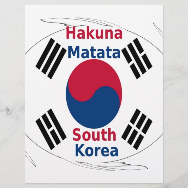 Papier Corée du Sud Hakuna Matata (Devant)