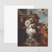 Papier Coronation de Saint Rosalia par Anthony van Dyck (Devant / Derrière)