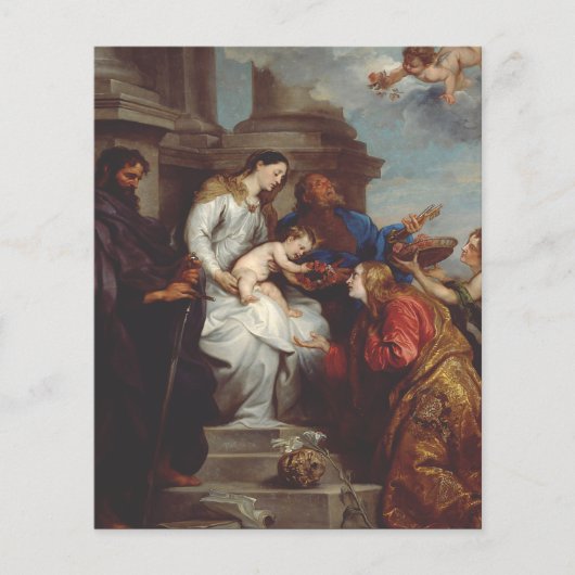 Papier Coronation de Saint Rosalia par Anthony van Dyck (Devant)