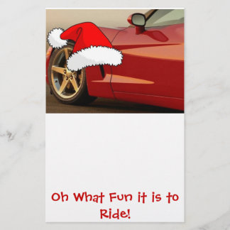 Papier Corvette rouge Noël