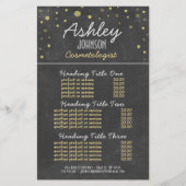 Papier Cosemtologue Chalkboard Services et prix (Devant)