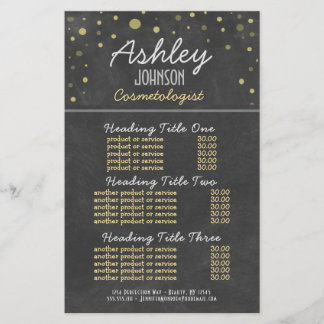 Papier Cosemtologue Chalkboard Services et prix