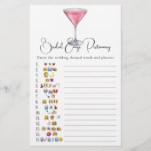 Papier Cosmopolitan Bridal shower emoji pictionary (Devant)