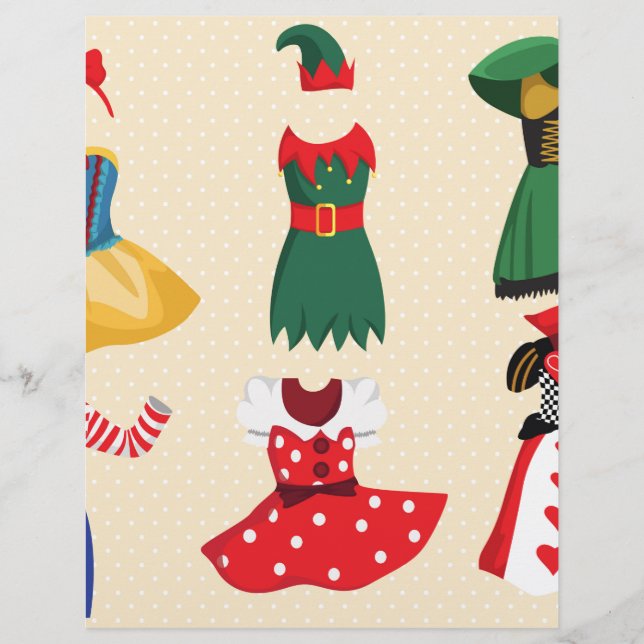 Papier costumes d'halloween (Devant)