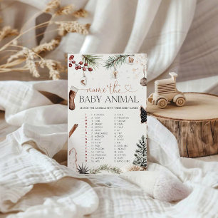 Papier Cosy Name the Baby Animal Baby shower Jeu