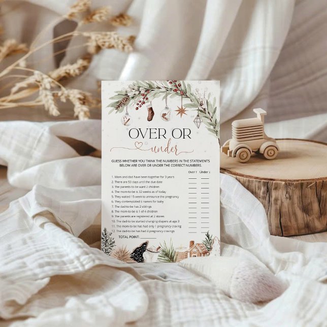 Papier Cosy sur ou sous Baby shower Game (Créateur téléchargé)