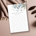Papier Cottage Bleu Dusky Conseil Floral Pour Douche Coup<br><div class="desc">Dusky Blue Watercolor Cottage Floral Collection.- c'est une aquarelle en écriture élégante Illustration de doux et délicat bleu violet fleurs prés parfait pour votre printemps d'été et mariage campagnard & fêtes. Il est très facile de customiser, avec vos données personnelles. Si vous avez besoin d'un autre produit correspondant ou de...</div>