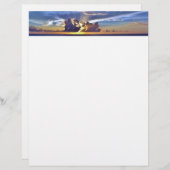 Papier Coucher de soleil sur la plage (Devant / Derrière)