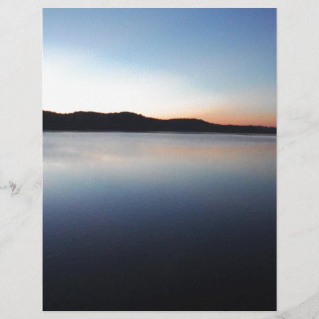 Papier Coucher de soleil sur le lac Arrowhead (Devant)