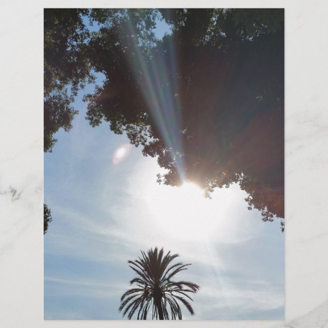 Papier coucher de soleil sur le parc (Devant)