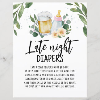 Papier Couches de nuit tardive Signe Bébé Brasse de la ve