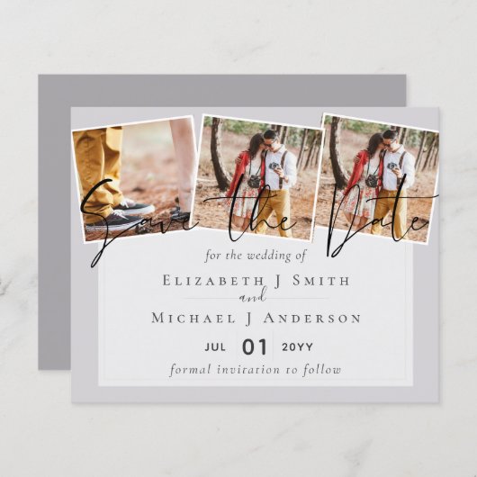 Papier Couleur gris jaune violet Tendances Mariage budgét (Devant / Derrière)