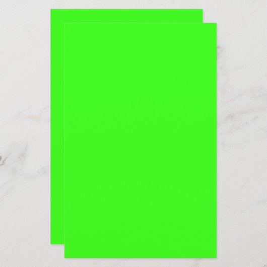 Papier Couleur solide verte néon (Devant / Derrière)