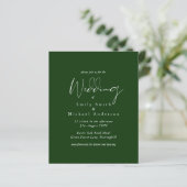 Papier Couleurs de mariage de budget Vert Sauge Olive Inv (Debout devant)