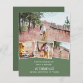 Papier Couleurs de mariage tendances Vert Sauge Olive BUD (Devant / Derrière)