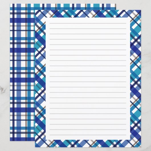 Papier Couleurs de Noël Lignes prédéfinies (Devant / Derrière)