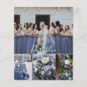 Papier Couleurs Mariage bleu poussière Palette Card 2023 (Dos)