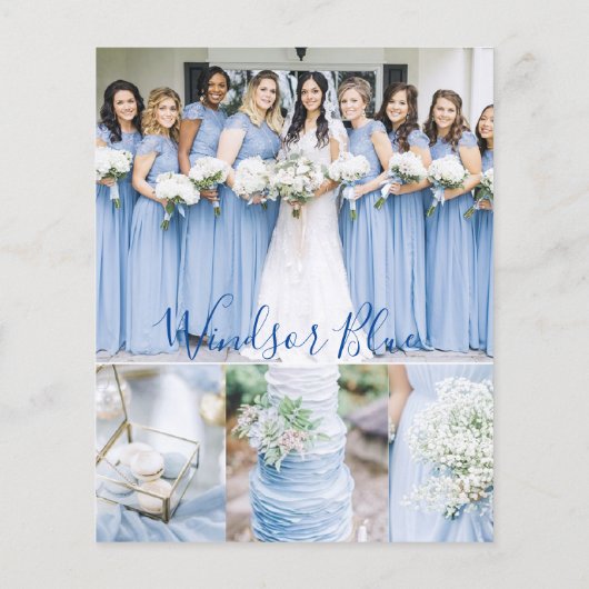 Papier Couleurs Mariage bleu Windsor Palette Card 2023 (Dos)