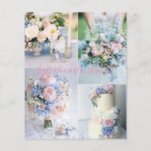 Papier Couleurs Mariages bleu clair et rose vif Palette C (Dos)