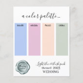 Papier Couleurs Mariages bleu clair et rose vif Palette C (Devant)