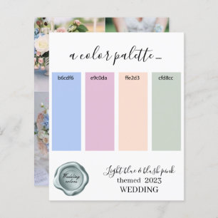 Papier Couleurs Mariages bleu clair et rose vif Palette C