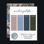 Papier Couleurs Mariages bleu et rose poussiéreux Palette<br><div class="desc">Couleurs Mariages bleu et rose poussiéreux Palette Card 2023</div>