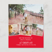 Papier Couleurs mariages BUDGET NOIR et ROUGE Dates d'enr (Devant)