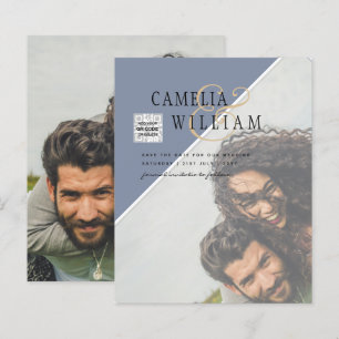 Papier Couleurs mixtes Faire-part de mariage photo budget