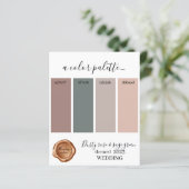 Papier Couleurs rose et sauge vert Mariage pâle Palette C (Debout devant)