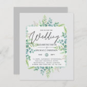 Papier Couleurs Véritables VERDURE Moderne Budget Mariage (Devant / Derrière)