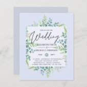 Papier Couleurs Véritables VERDURE Moderne Budget Mariage (Devant / Derrière)