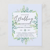 Papier Couleurs Véritables VERDURE Moderne Budget Mariage (Devant)