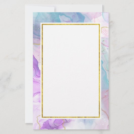 Papier Couleurs violettes, vertes, roses, élégantes (Devant)