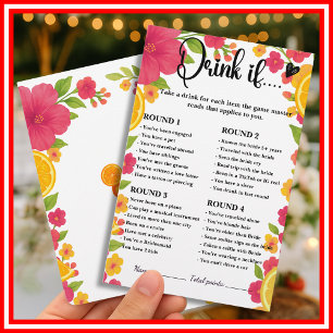 Papier Coup de foudre au premier Spritz Boire si jeu de