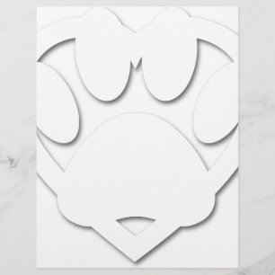 Papier Coupe Chien Paw Et Forme Coeur