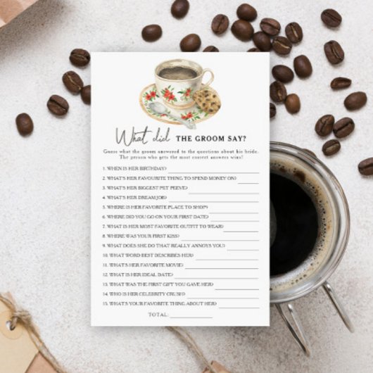 Papier Coupe de café Douche nuptiale Que disait le marié