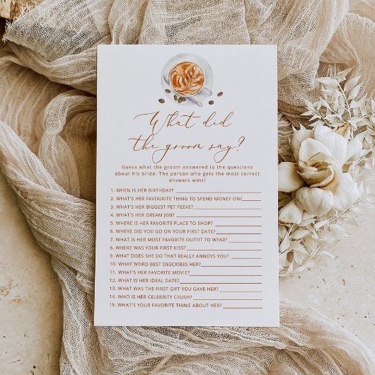 Papier Coupe de café Qu'est-ce que le marié a dit douche 