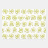 Papier coupé Soleil jaune (Devant)
